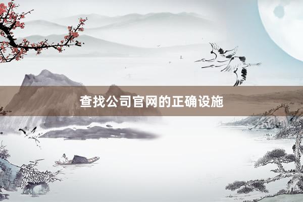 查找公司官网的正确设施